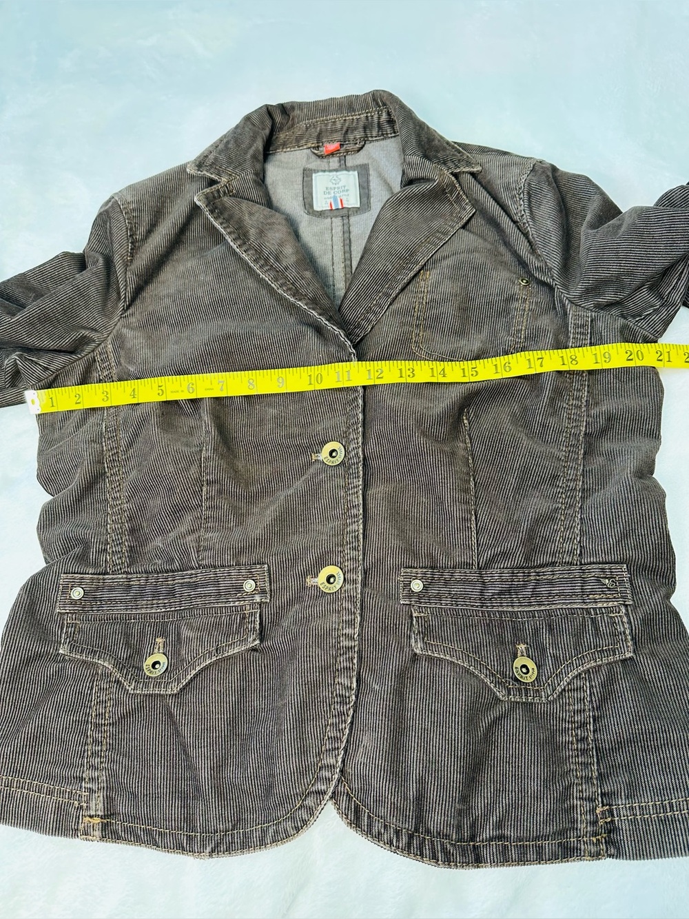 Esprit Light Weight Corduroy Jacket Brown Size 14 - Picture 6 of 10